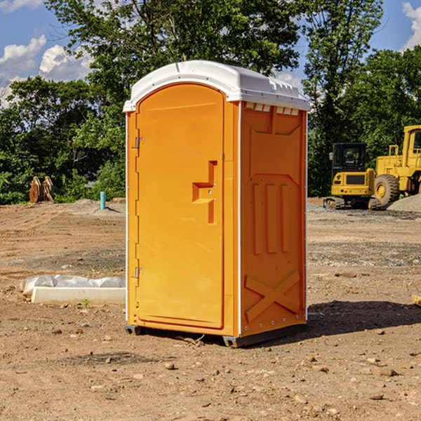 how often are the porta potties cleaned and serviced during a rental period in Spaulding OK